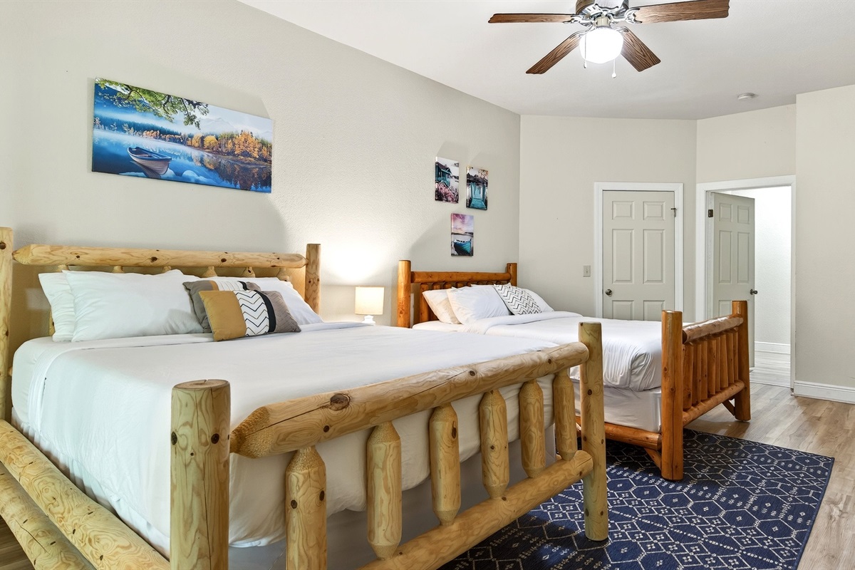 Additional view of bedroom with 2 queen beds