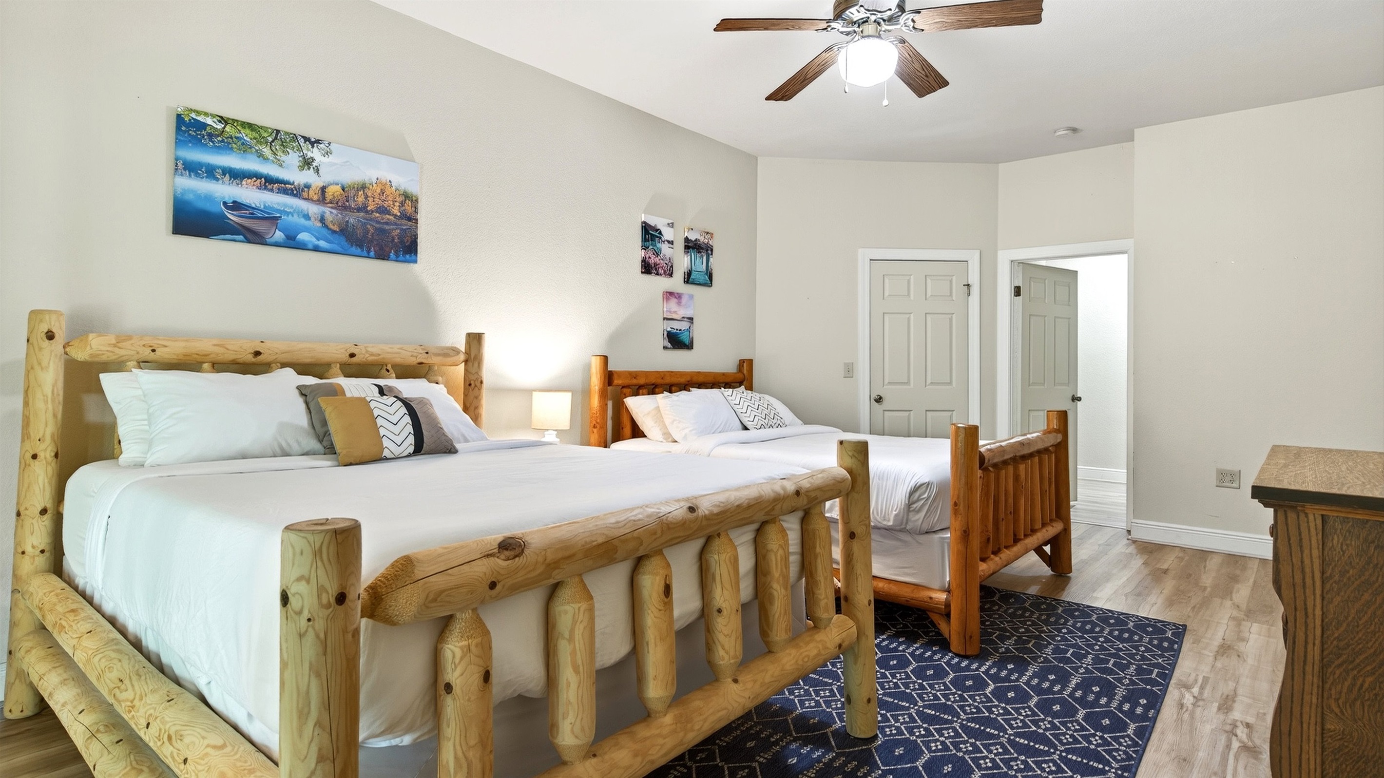 Additional view of bedroom with 2 queen beds