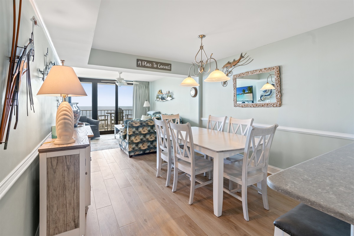 Dining area with seating for 8