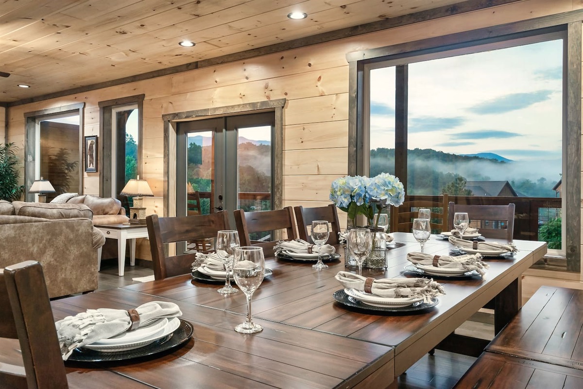 Dinning table with a sweet view!