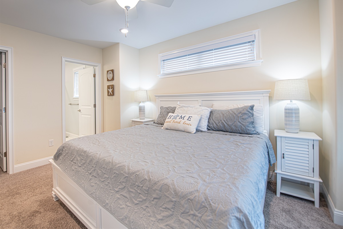 Primary King bedroom w/ attached full bath