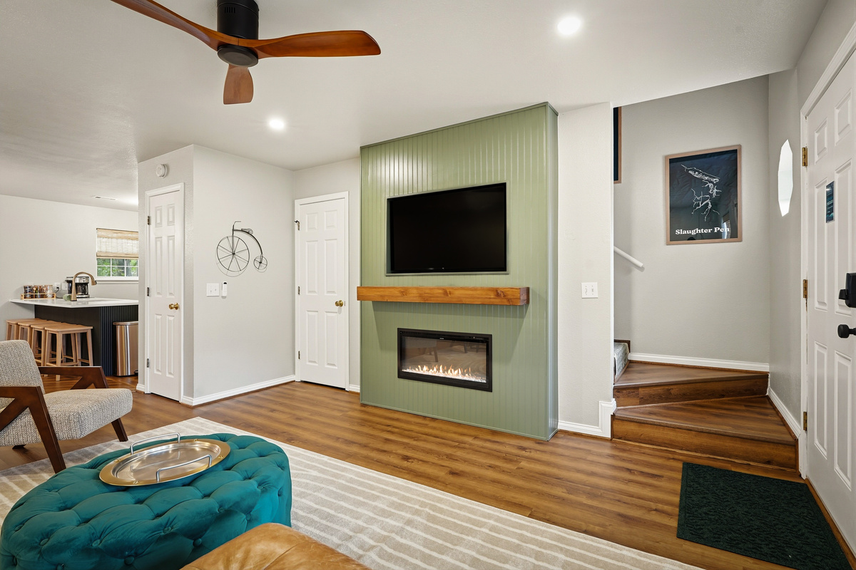 Fireplace works great for chilly winter days! 