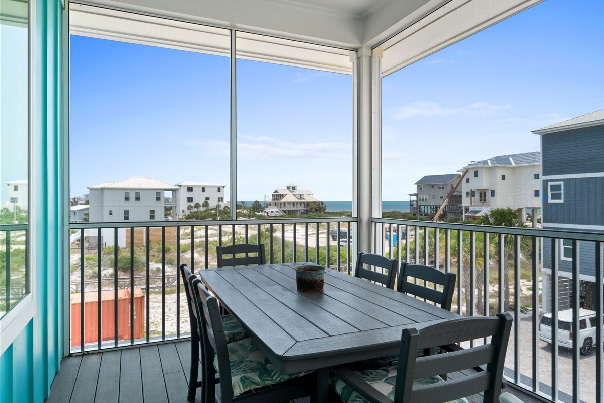 Top Floor Deck off the Living Room