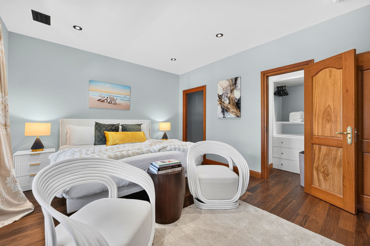 1st Floor Bedroom 1, King Suite | Rosewood Retreat | 2605 Palm Blvd, Isle of Palms, SC | IOP Escapes