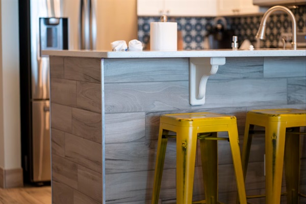 You will find vibrant colors & boho coastal decor throughout the condo