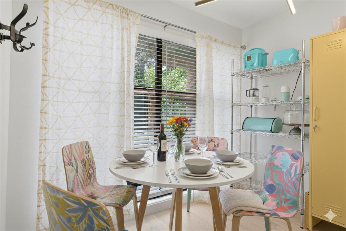dining room with a lot of natural lights