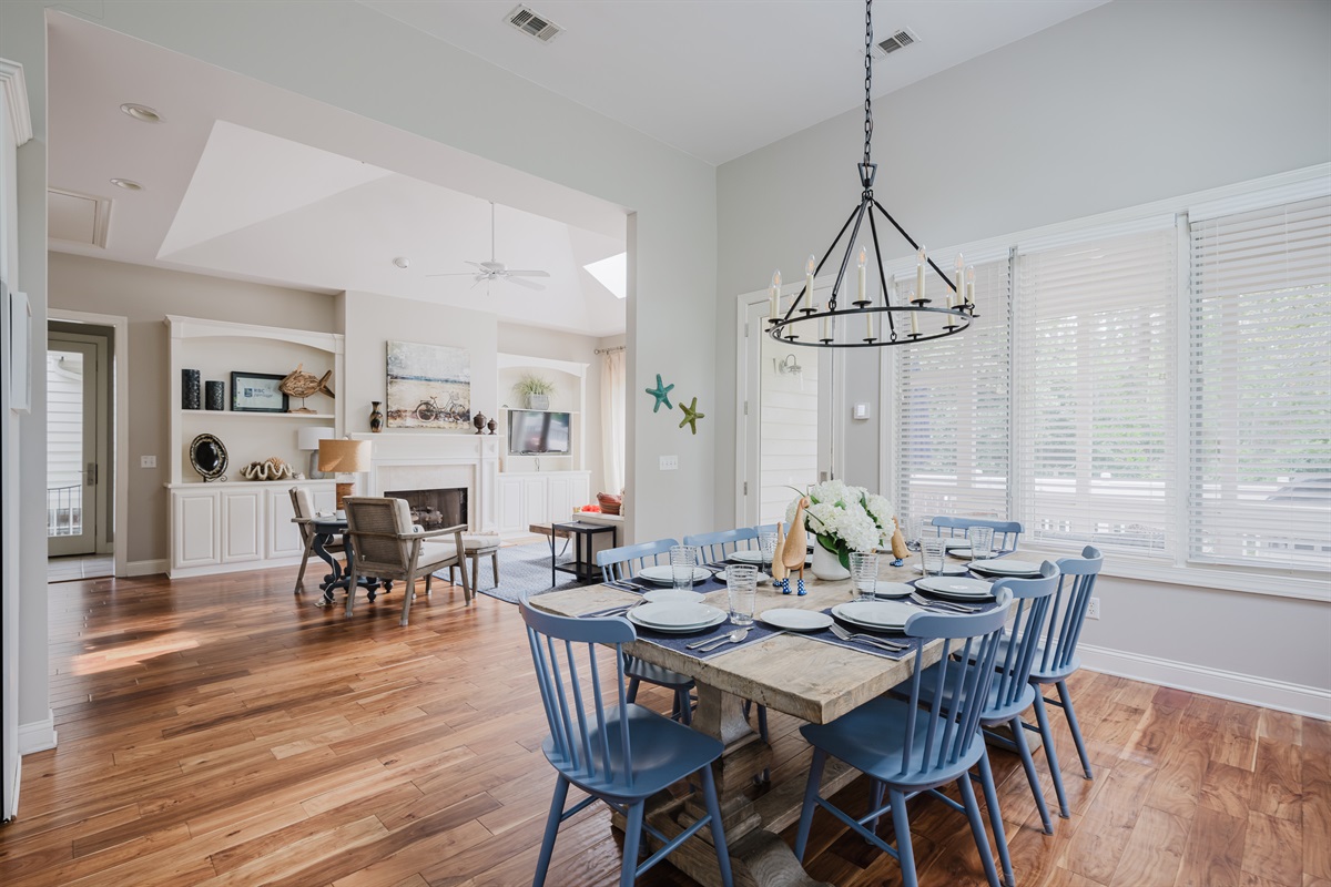 Kitchen dining area located between the screened in porch and kitchen