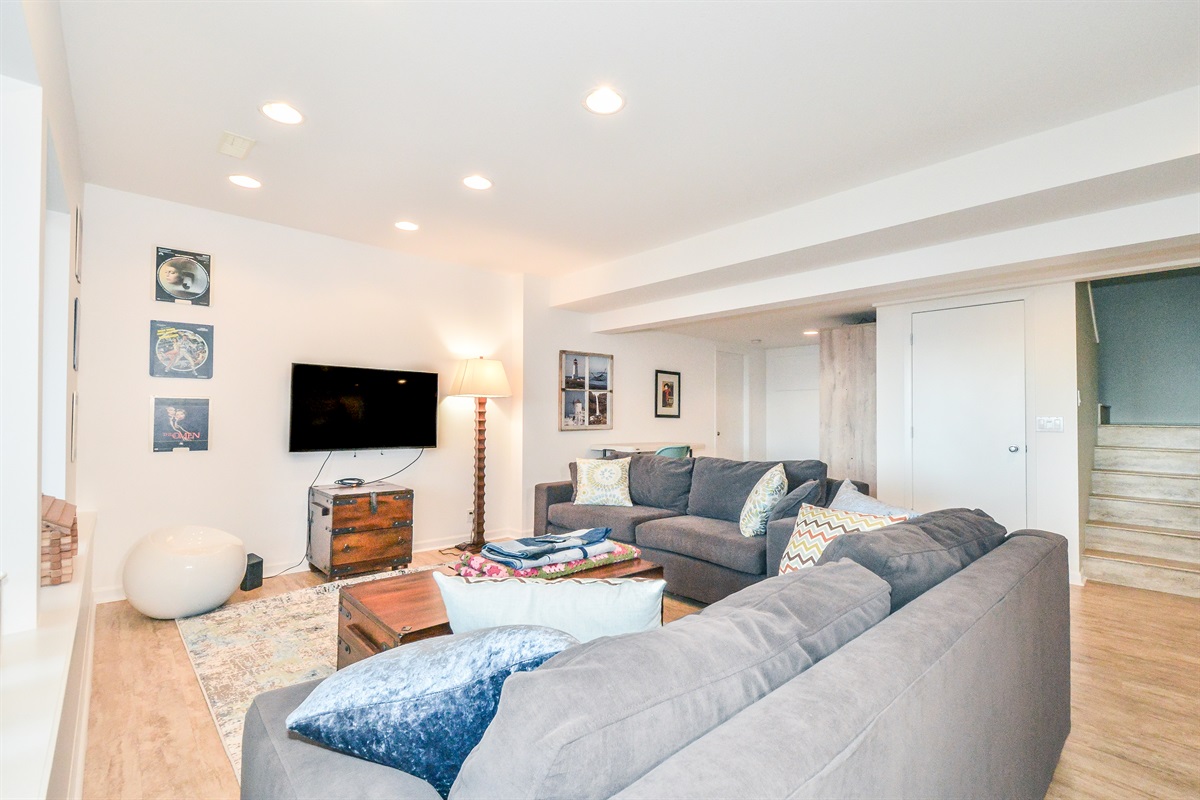Downstairs lounge with Smart TV