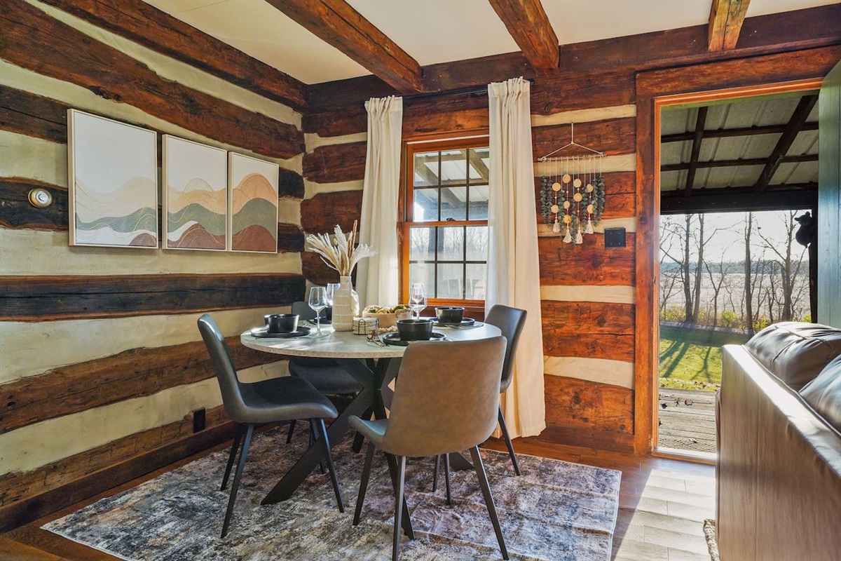 Indoor table seating for 4 - a cozy setting for shared meals and cherished moments