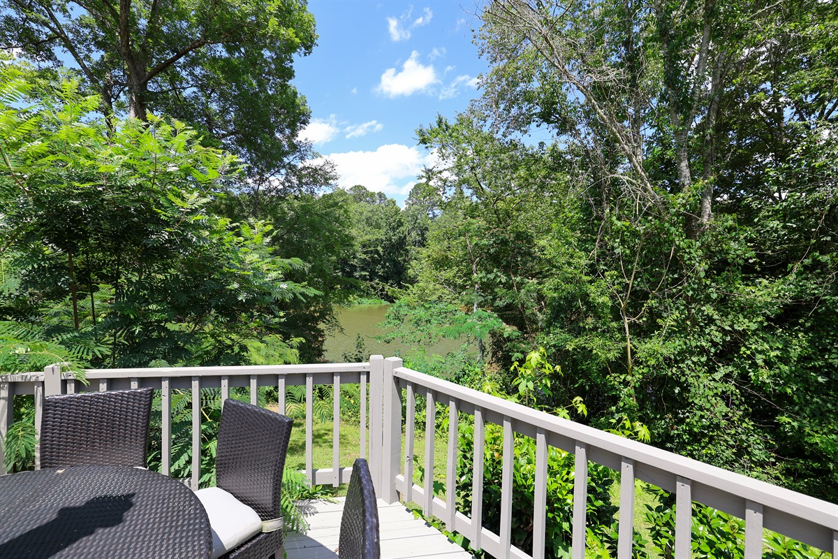 Back deck with river views