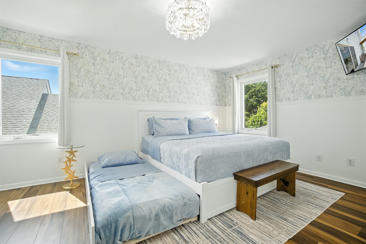 Bedroom #2 has a Twin trundle bed underneath