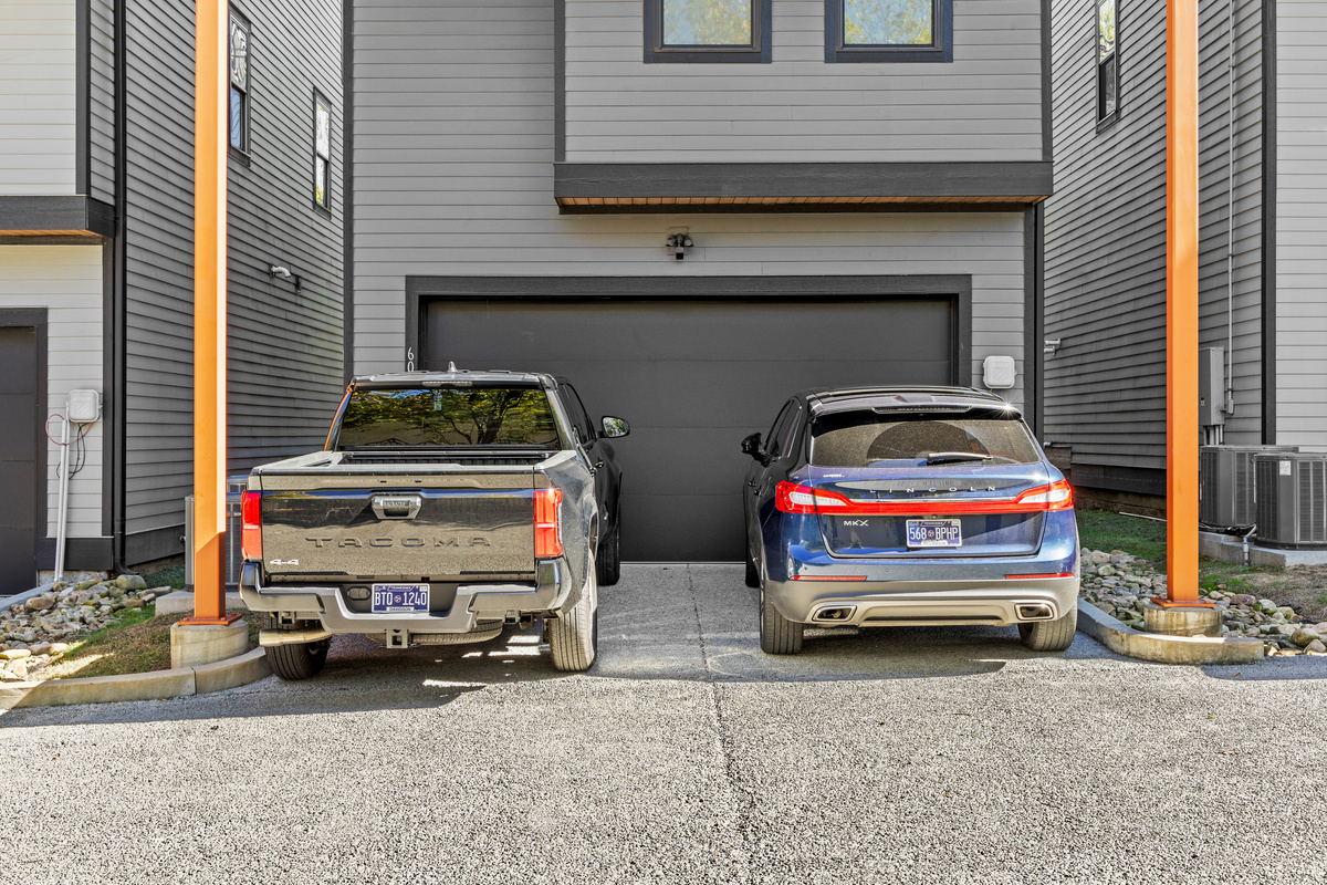 Additional Parking for 2 cars behind the 2 car garage