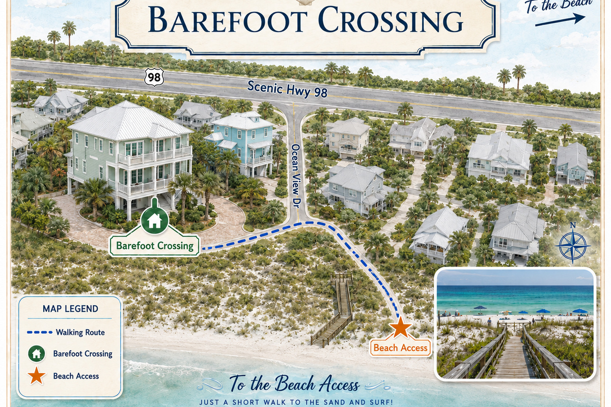 Explore the best of the Emerald Coast, from beautiful beaches and waterfront dining to shopping, harbor walks, and family-friendly attractions, all just a short drive from Barefoot Crossing. 🌴🌊