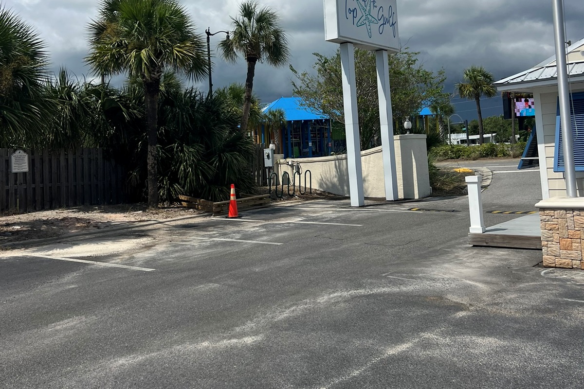 Entrance to resort