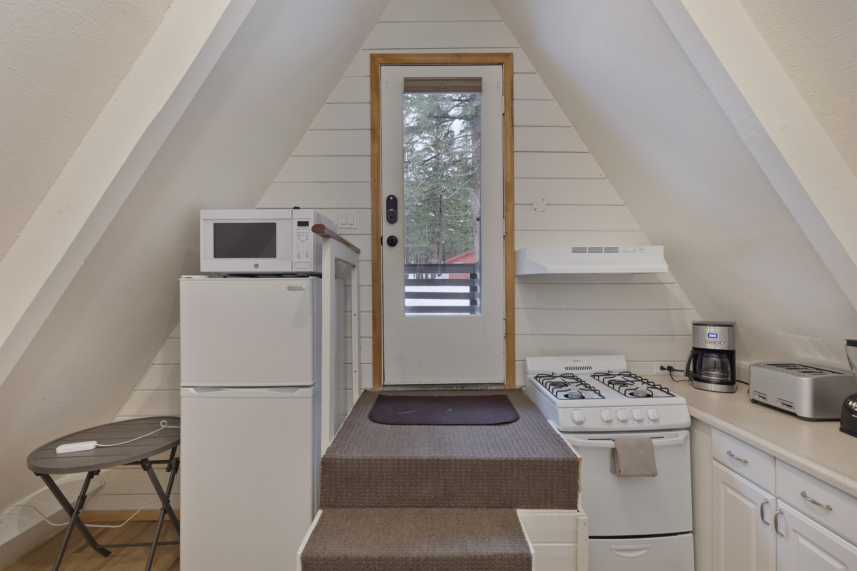 Private entrance for the upper level