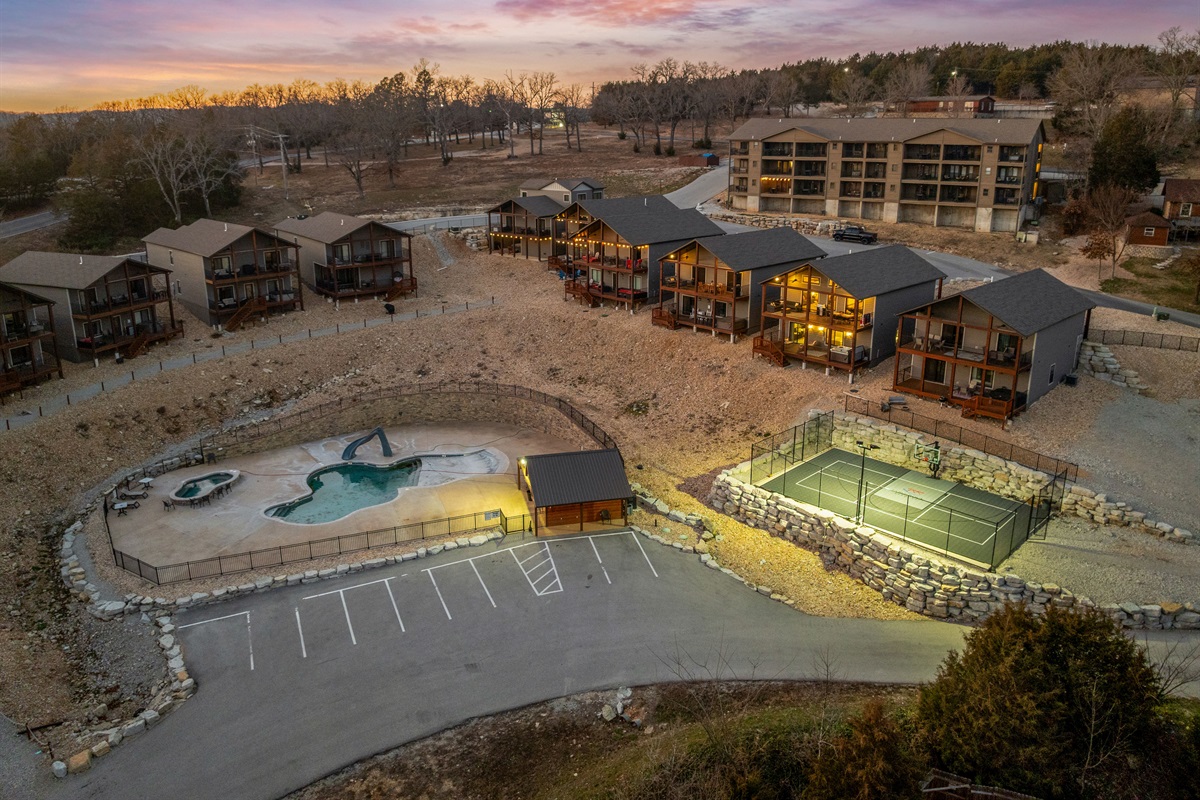 Beautiful overview of resort amenities