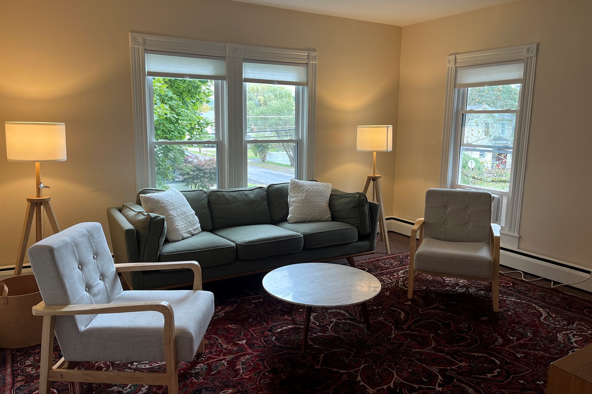 Spacious sun filled living room