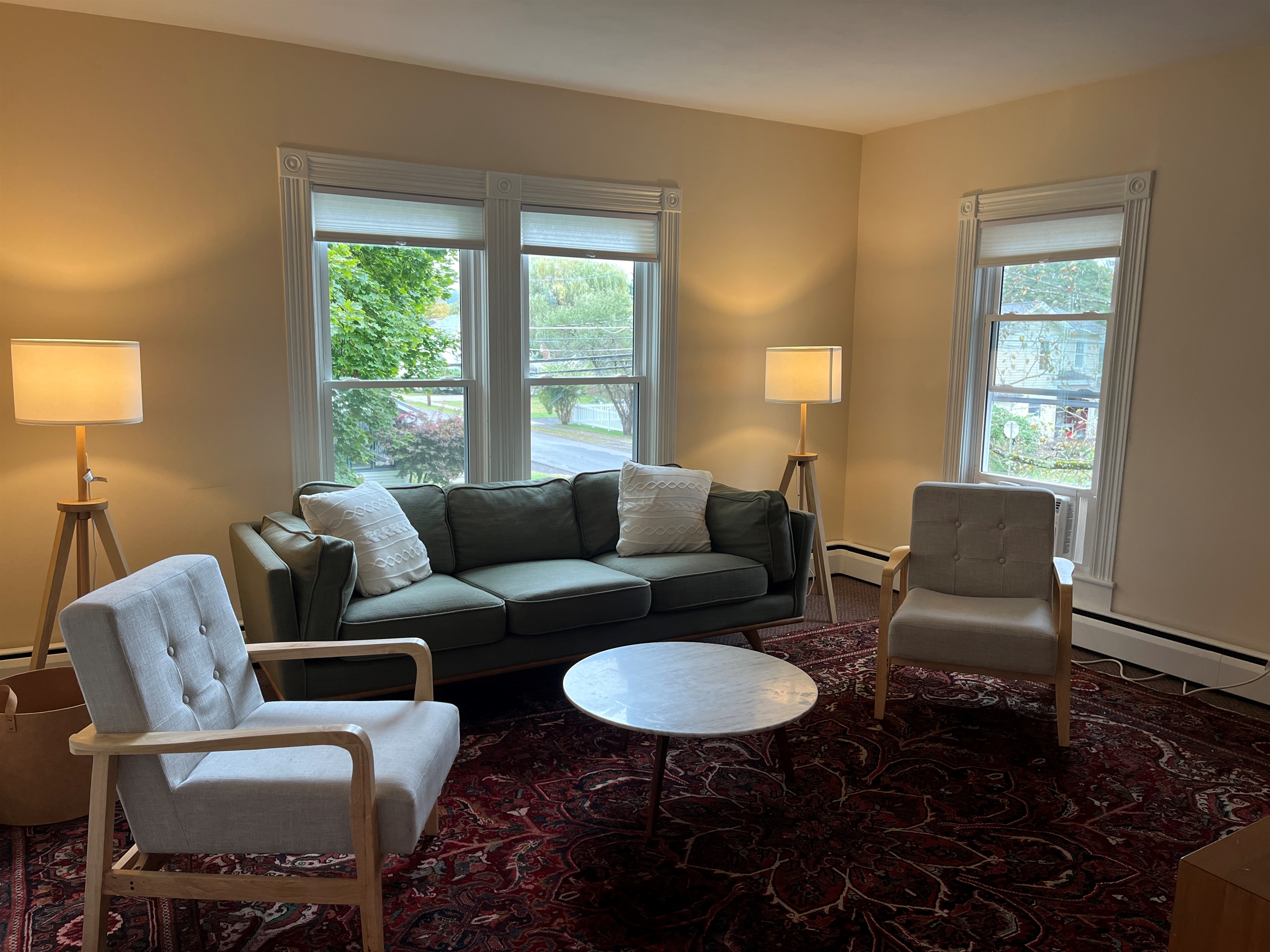 Spacious sun filled living room