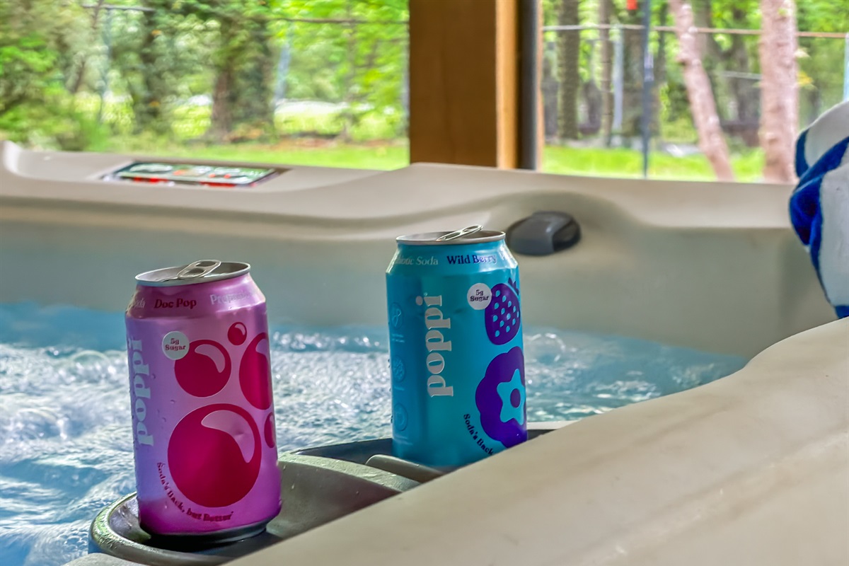 Keep the drinks on the rail and stay in a while — the hot tub's the reward you'll look forward to all day.