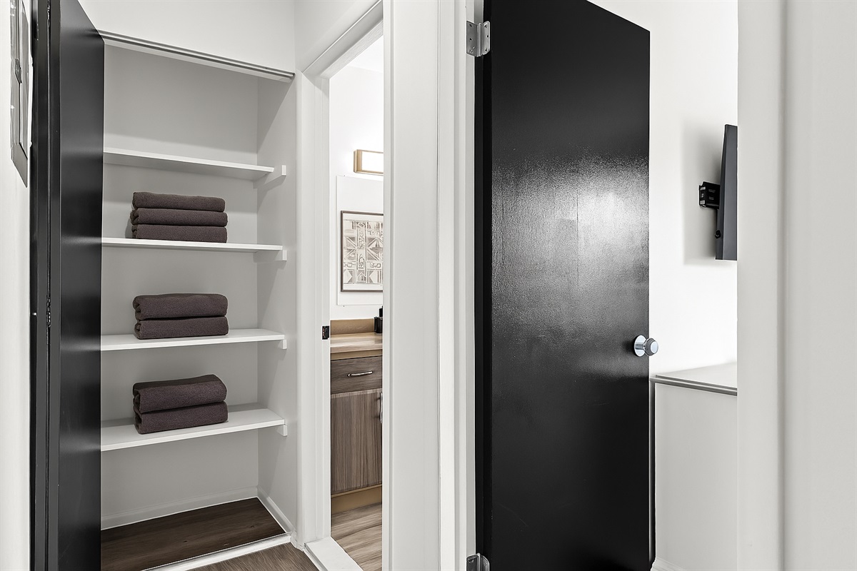Soft, freshly washed towels are provided to ensure your comfort and convenience throughout your stay.