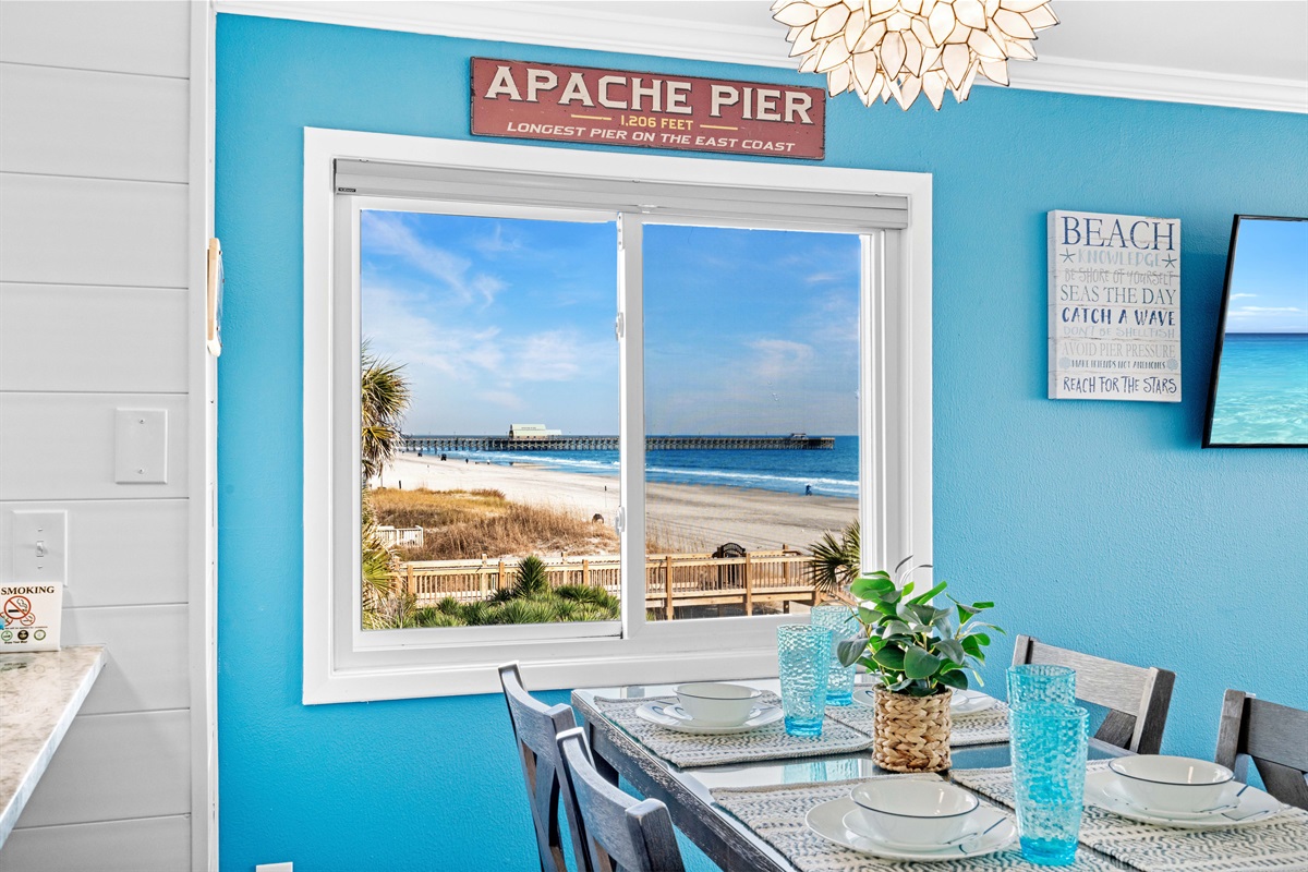 View of Apache Pier from the dining room