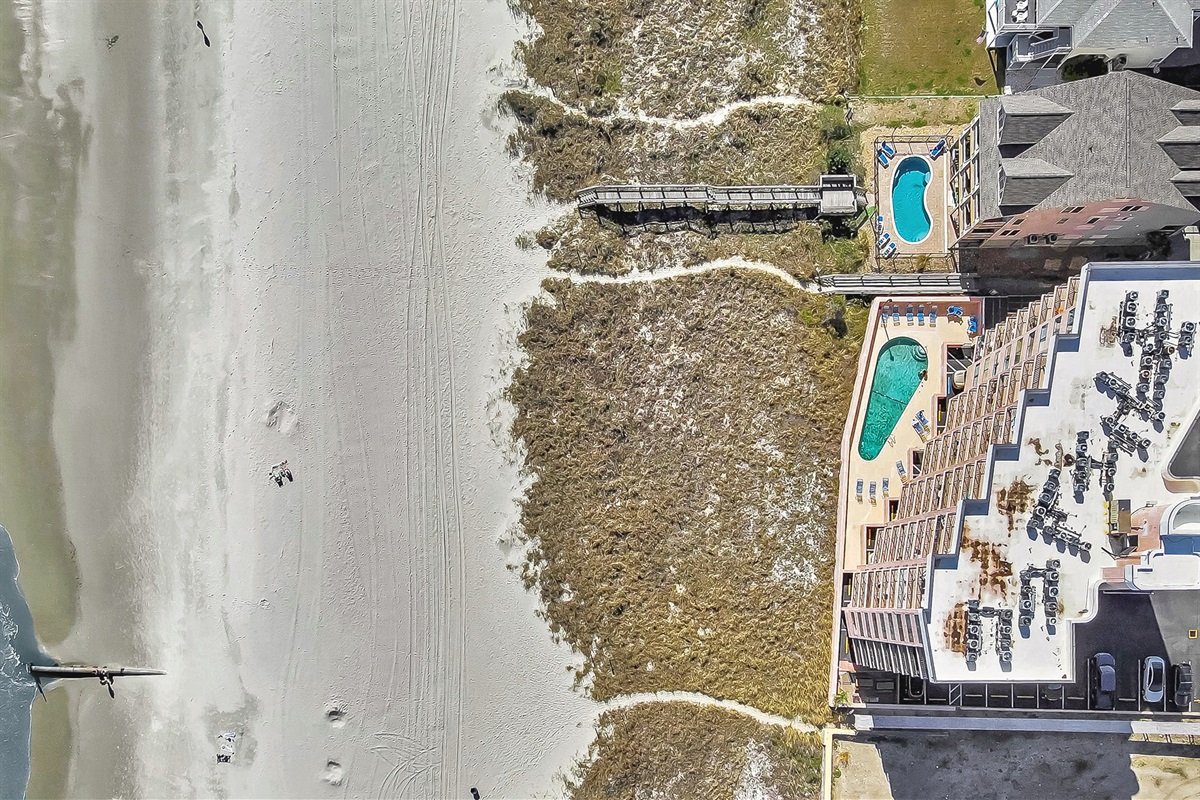 Ariel View of Pool and Beach