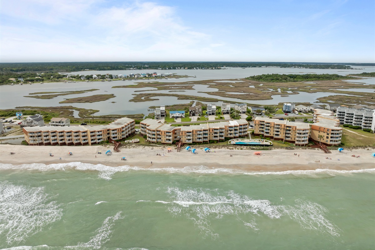 Topsail Dunes, with the beach and sound in the background