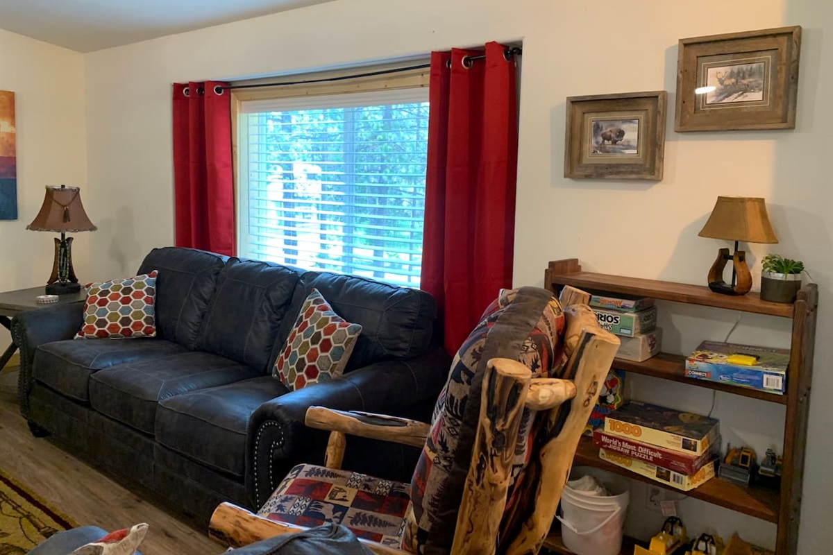 Living Room with Queen Pull Out Bed