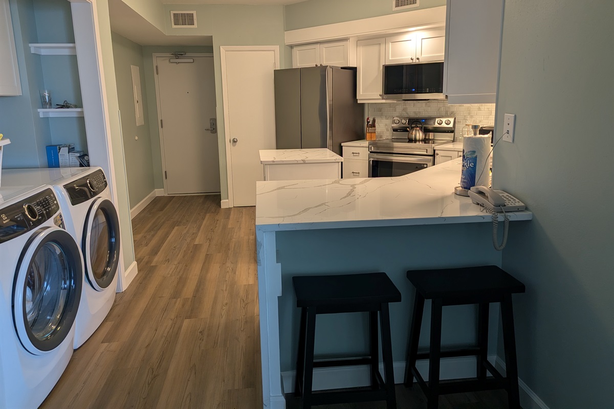 Counter seating for additional dining