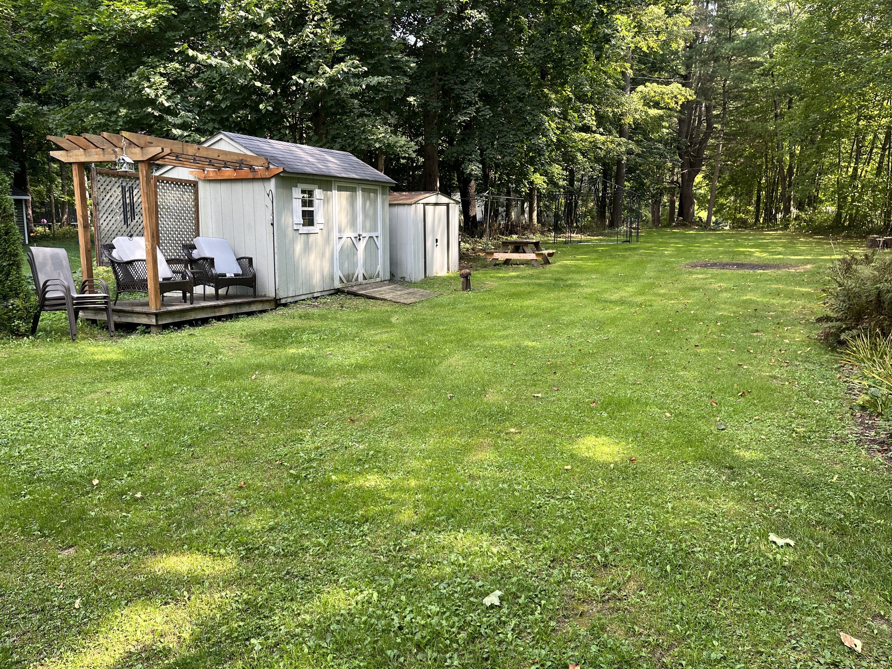 back yard with more outdoor seating