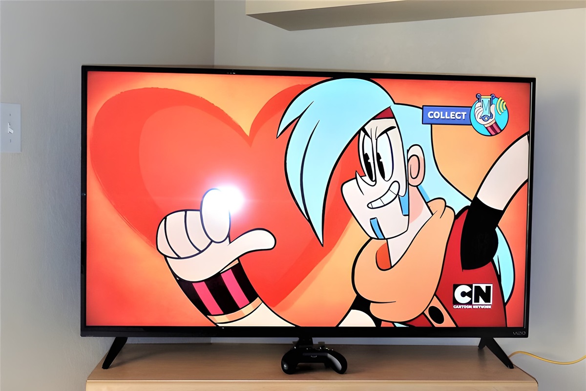 The 50" Smart TV at the living room is connected to an Xbox One console