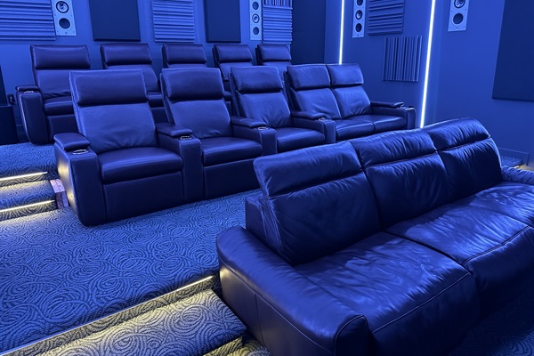 Custom Theater Room with State of the Art Projection and Sound.  