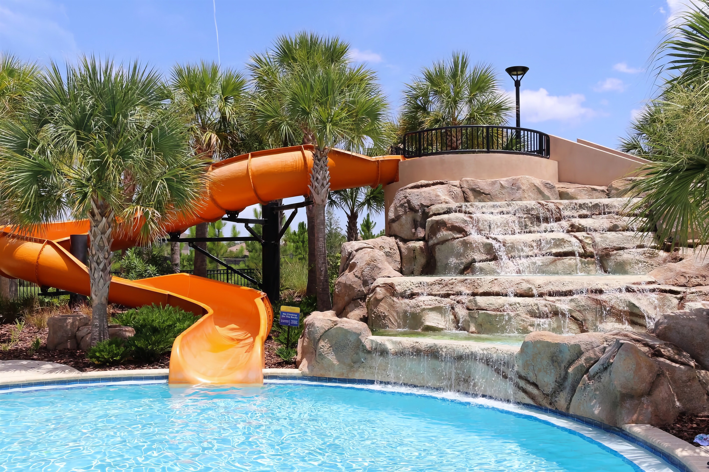 Solterra Resort pool water slide that kids love a lot during non-park days.
