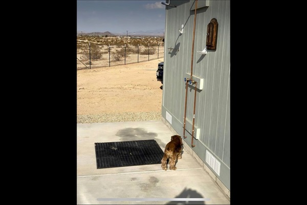 Outside shower
Lots of hot water
Wash away those worries and cares