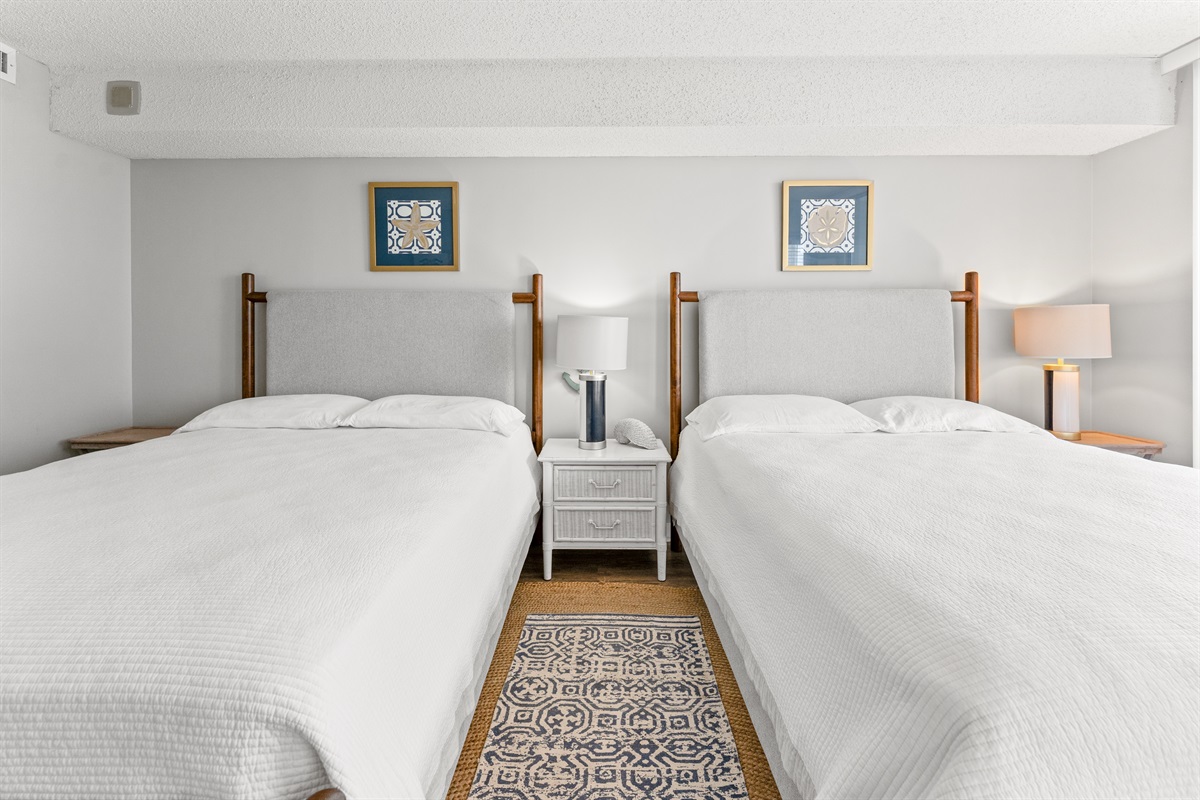 Roomy 2nd Bedroom with 2 queen beds