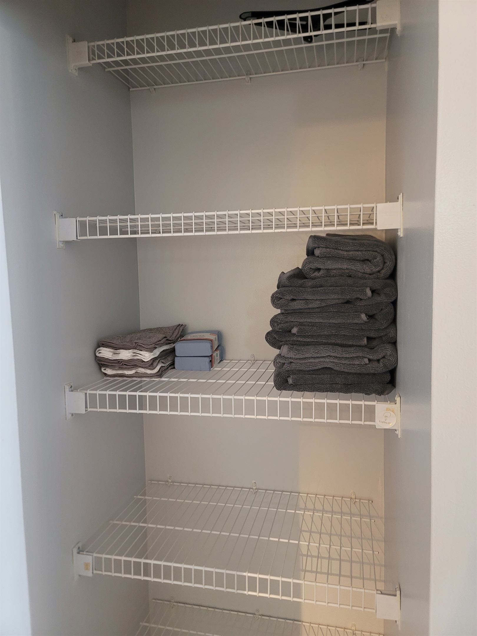 extra towels and storage