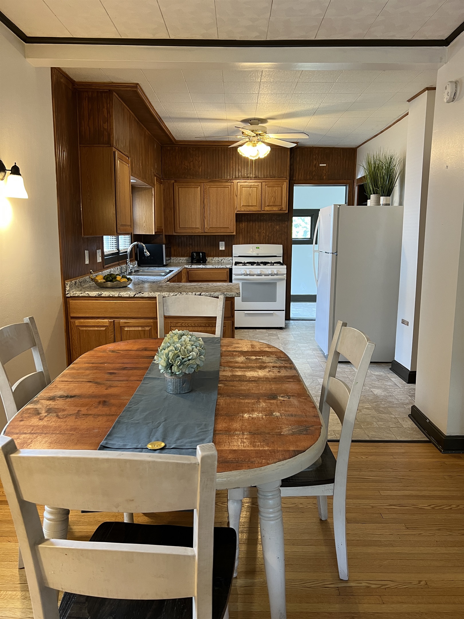 Dining area and kitchen