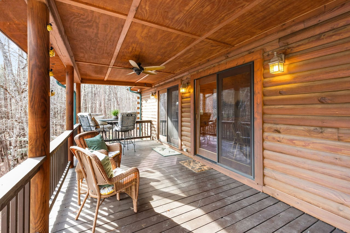 Main level deck of the cabin