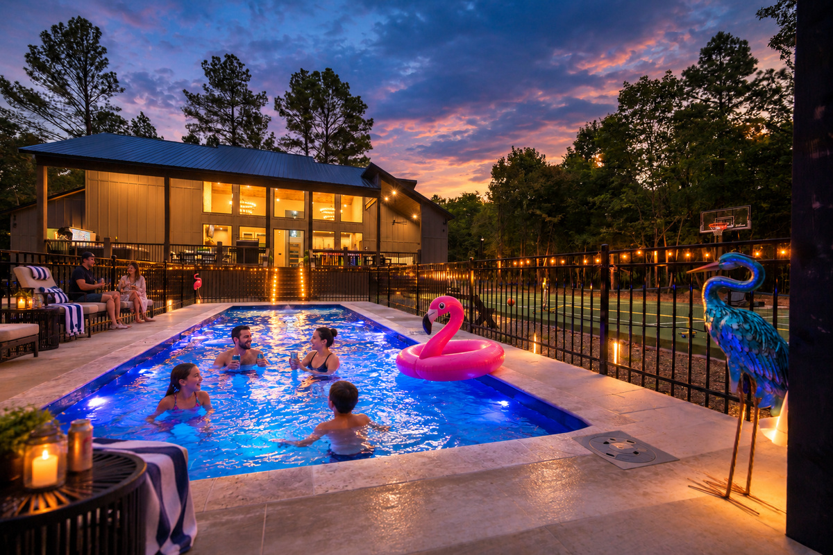 Fun for the entire family Pool and lighting