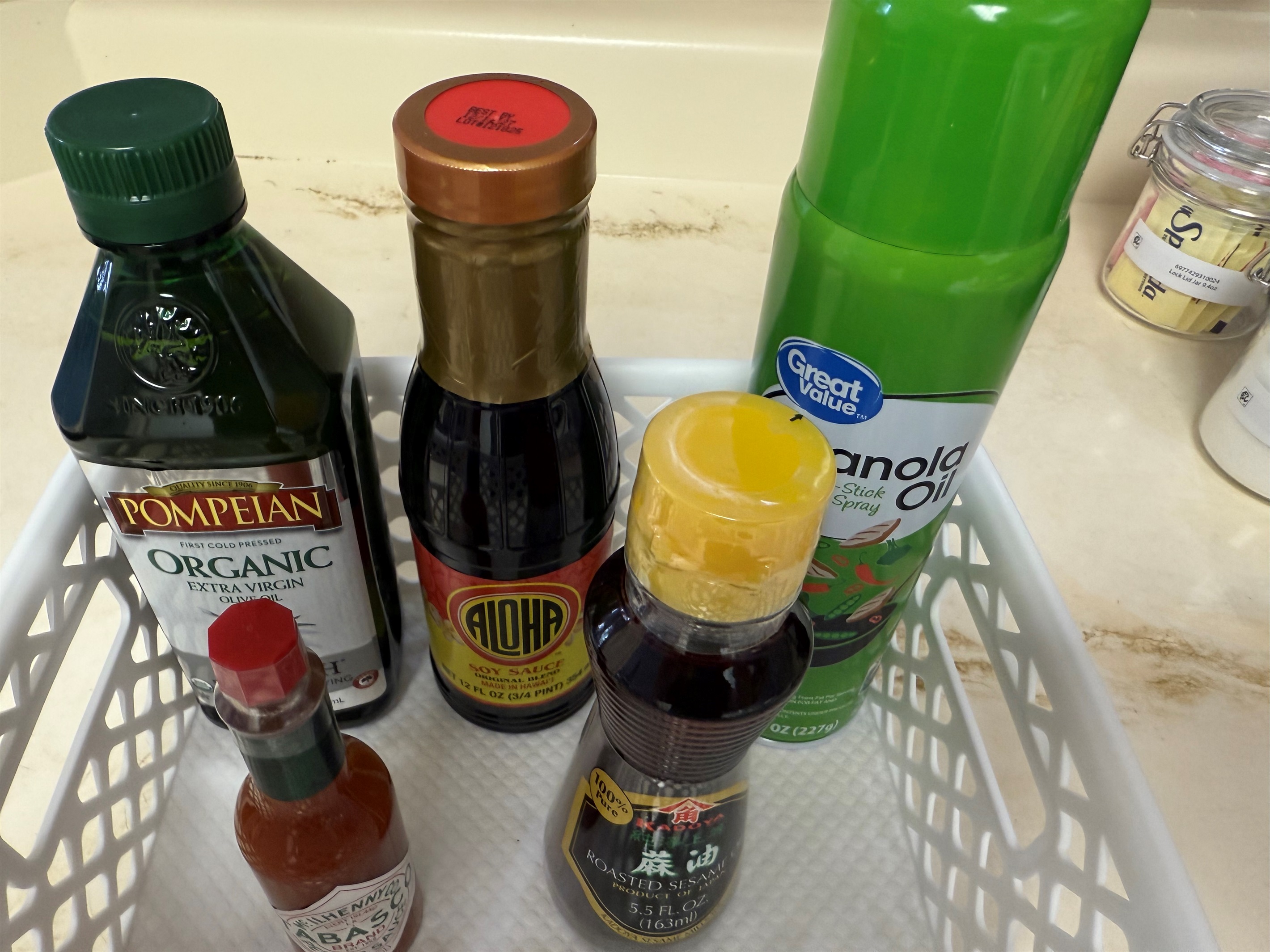 Also stocked in the kitchen 