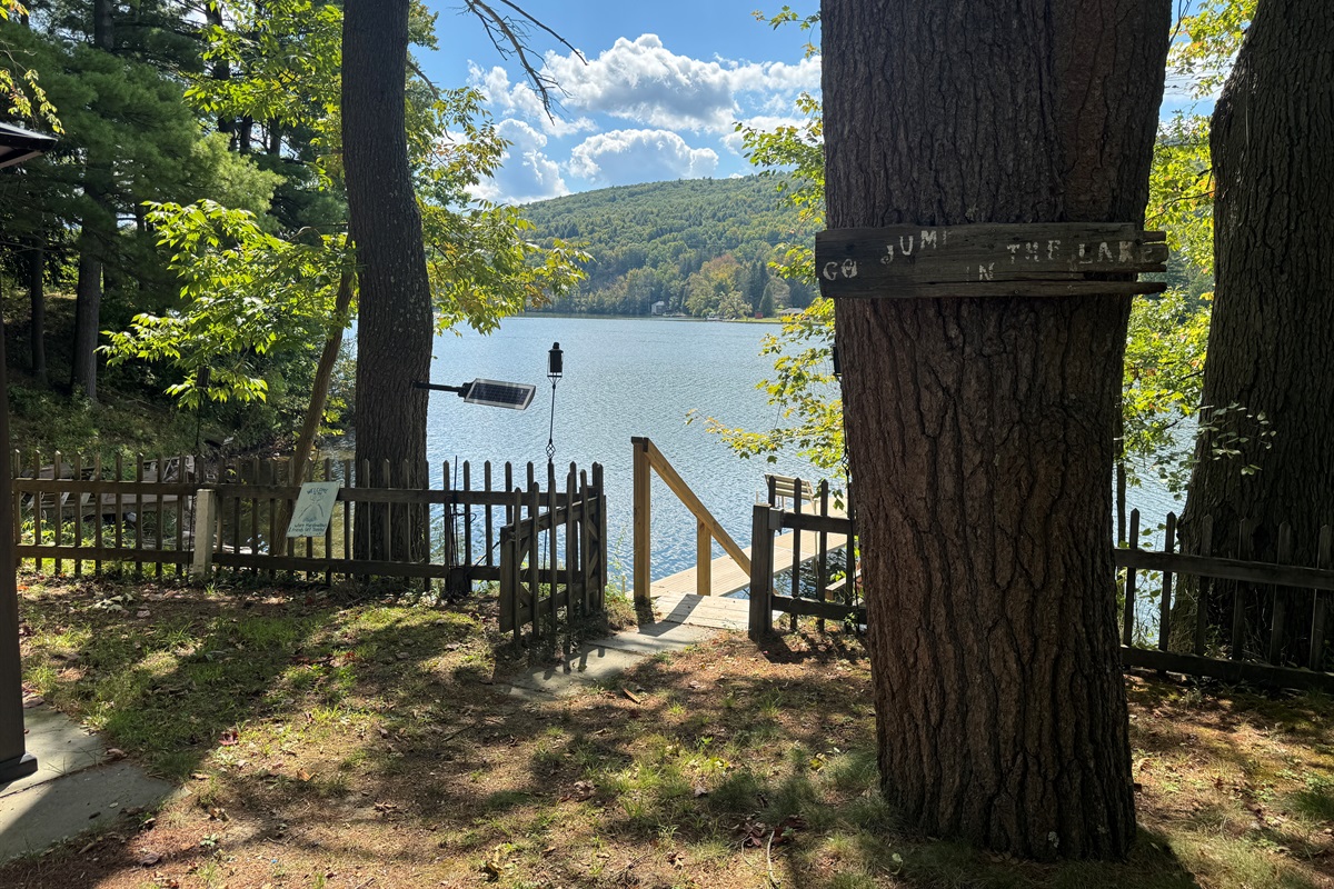 Stairs leading to the waterfront