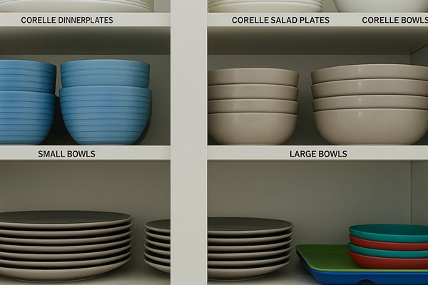 Neatly organized and fully stocked with utensils to make cooking and dining a breeze.