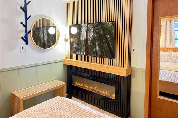 New Fireplace Wall in Main Level Bedroom