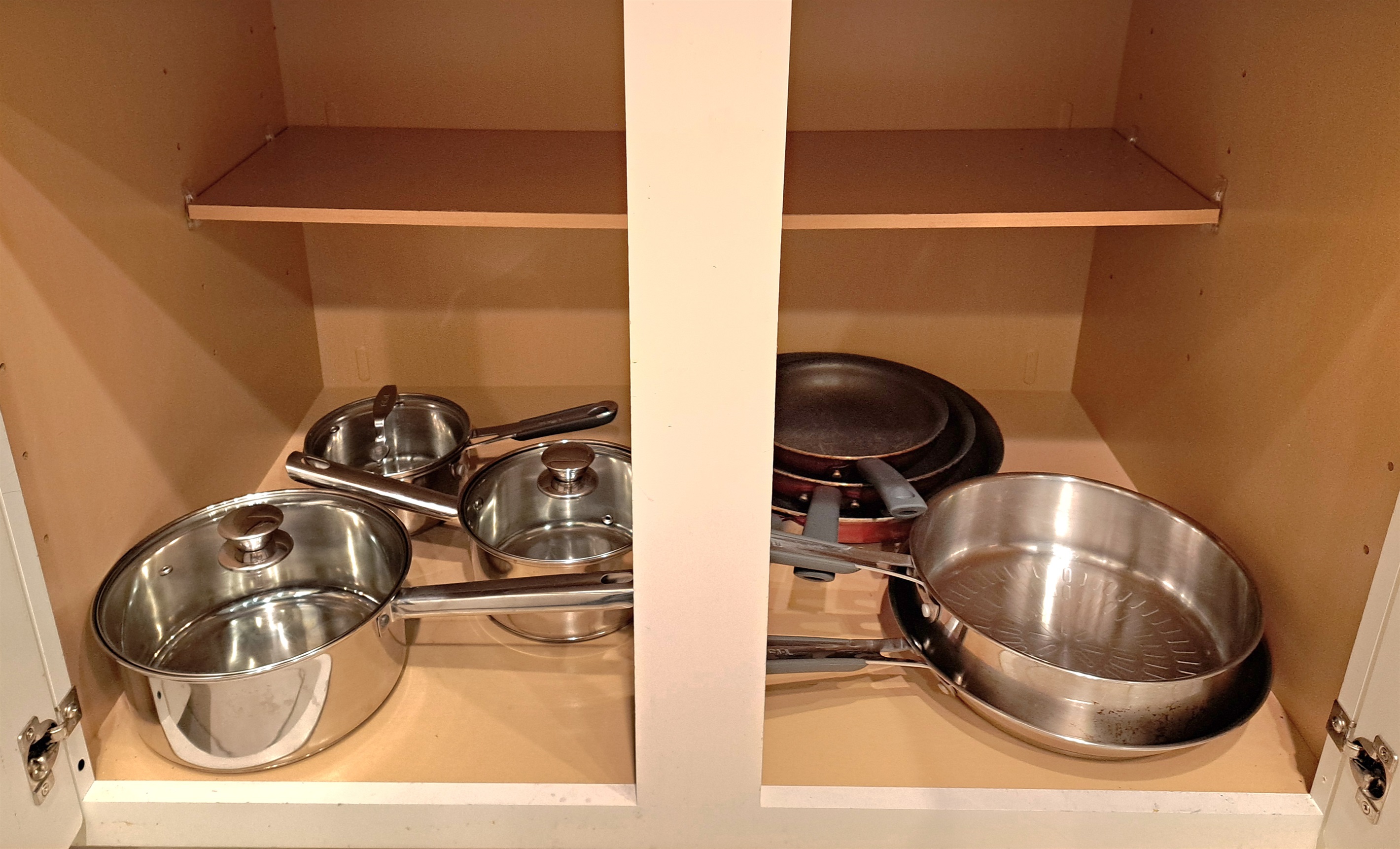 Various size pots and pans