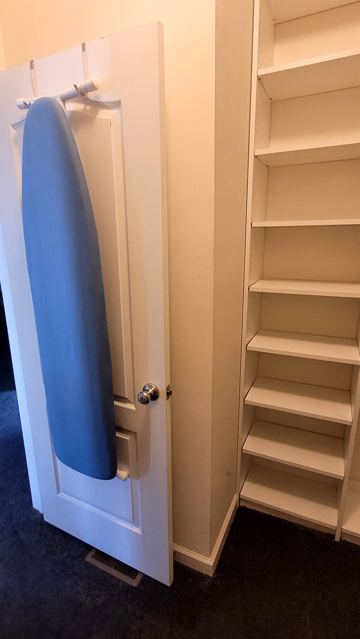 Full size iron and ironing board. Lockable as secure storage