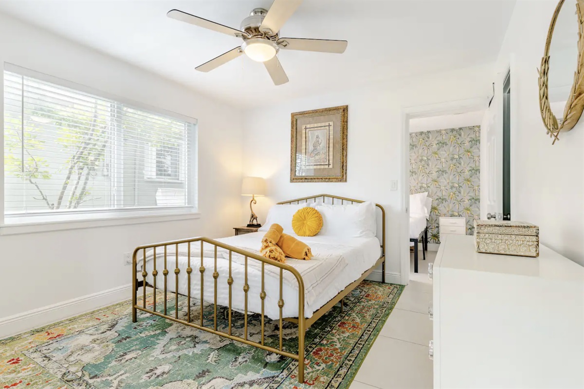 Master bedroom with bathroom adjacent. The 3rd additional small bedroom is connected to this room as well.