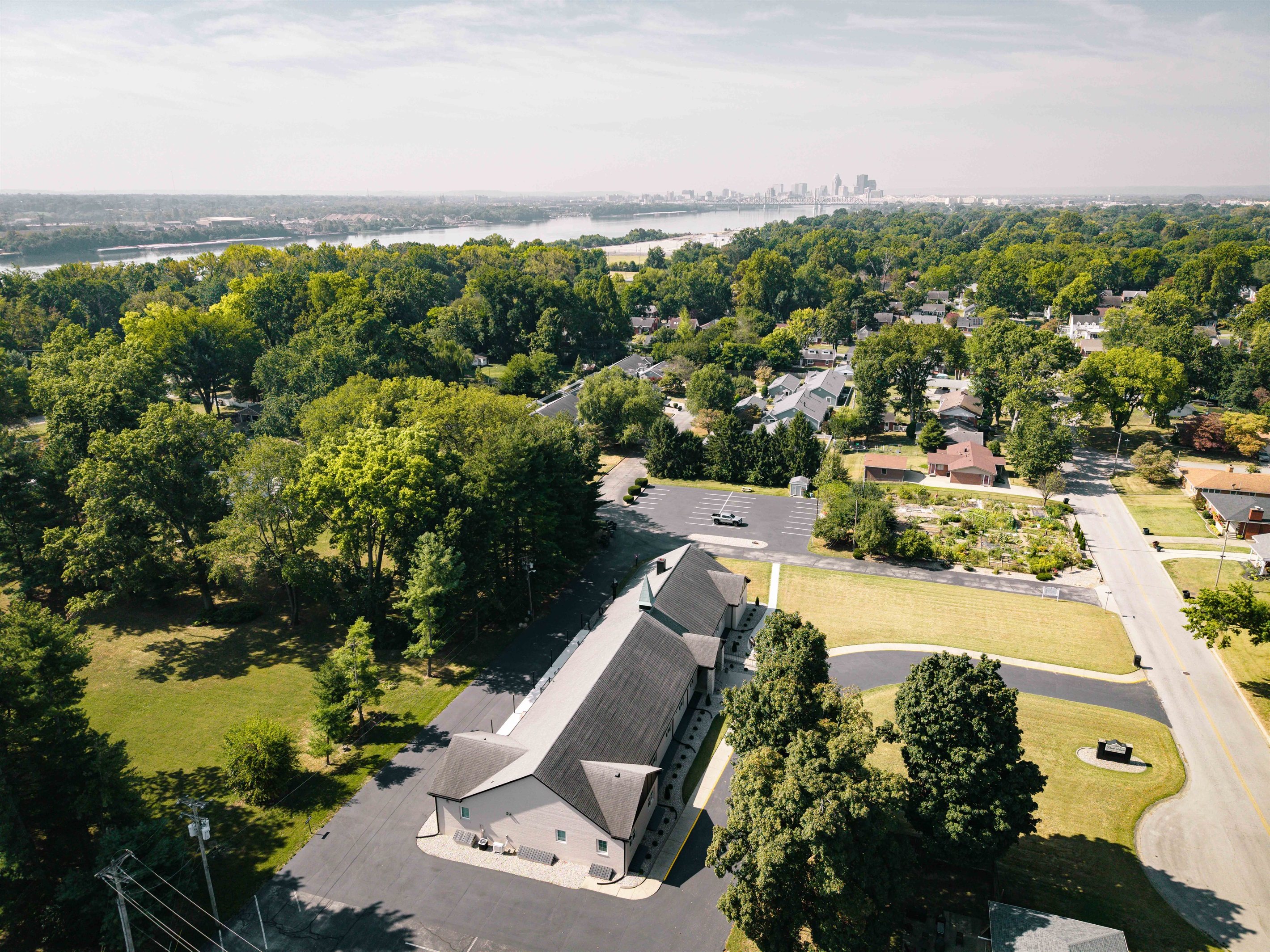 Aerial View w/ Downtown Louisville