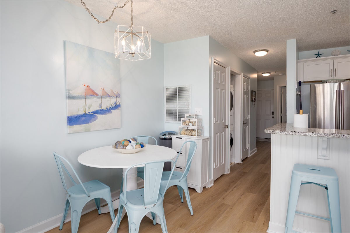 A light and airy dining area, perfect for a casual meal.