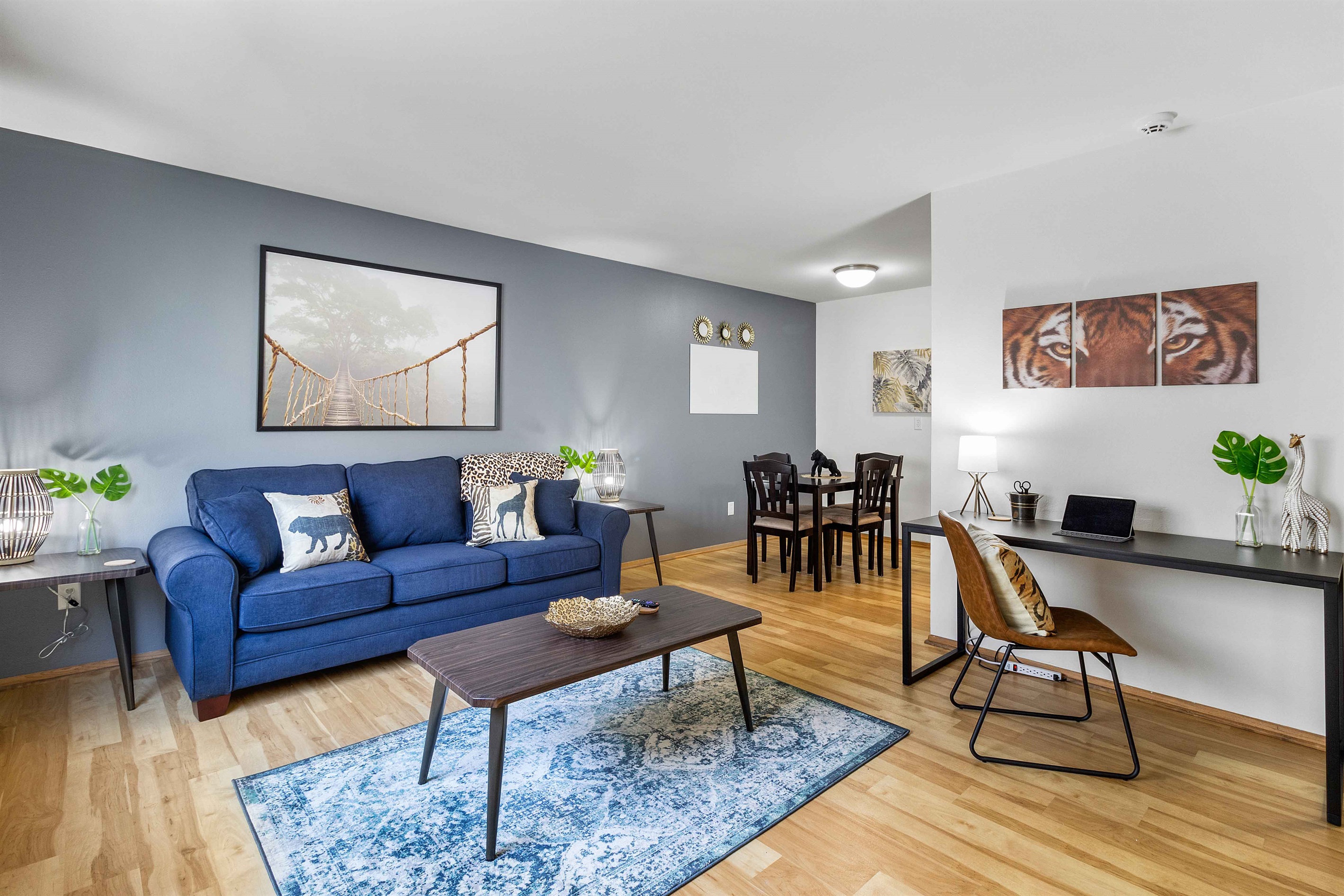 Enjoy ample space to work, play, or relax