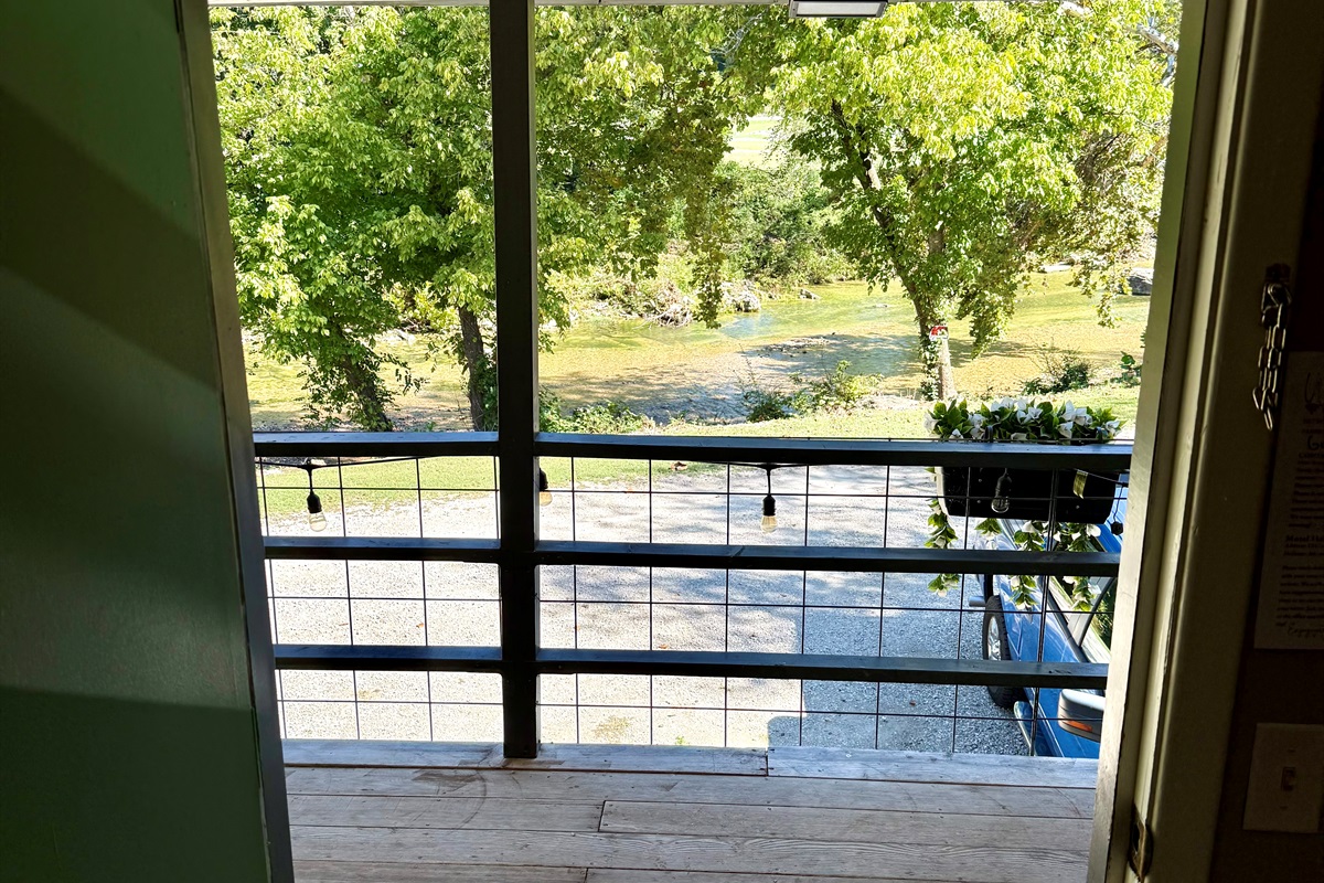 Creek out side of your door.